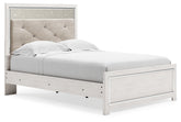Leasing Furniture - Ashley Furniture - Altyra Bedroom - King Upholstered Storage Bed / White - B2640B29