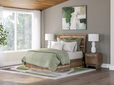 Leasing Furniture - Ashley Furniture - Chirason Bedroom - Queen Panel Bed with Storage / Brown - PCB3367B4