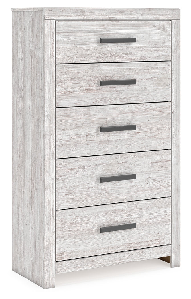 Leasing Furniture - Ashley Furniture - Cayboni Bedroom - King Panel Bed / Whitewash - B3788B7