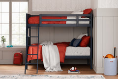 Leasing Furniture - Ashley Furniture - Nextonfort Bedroom - Twin over Twin Bunk Bed / Black - B396B7