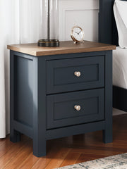 Leasing Furniture - Ashley Furniture - Landocken Bedroom - Twin Panel Bed / Brown/Blue - B414B2