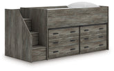 Leasing Furniture - Ashley Furniture - Frandern Twin Loft Bed with Drawer Storage - Twin Loft Bed with Drawer Storage / Warm Gray - B4480B26