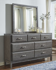 Leasing Furniture - Ashley Furniture - Caitbrook Bedroom - California King Storage Bed with 8 Drawers / Gray - B476B7
