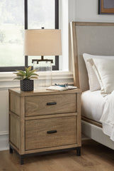 Leasing Furniture - Ashley Furniture - Tomtyn Bedroom - California King Upholstered Bed / Light Brown - B622B5