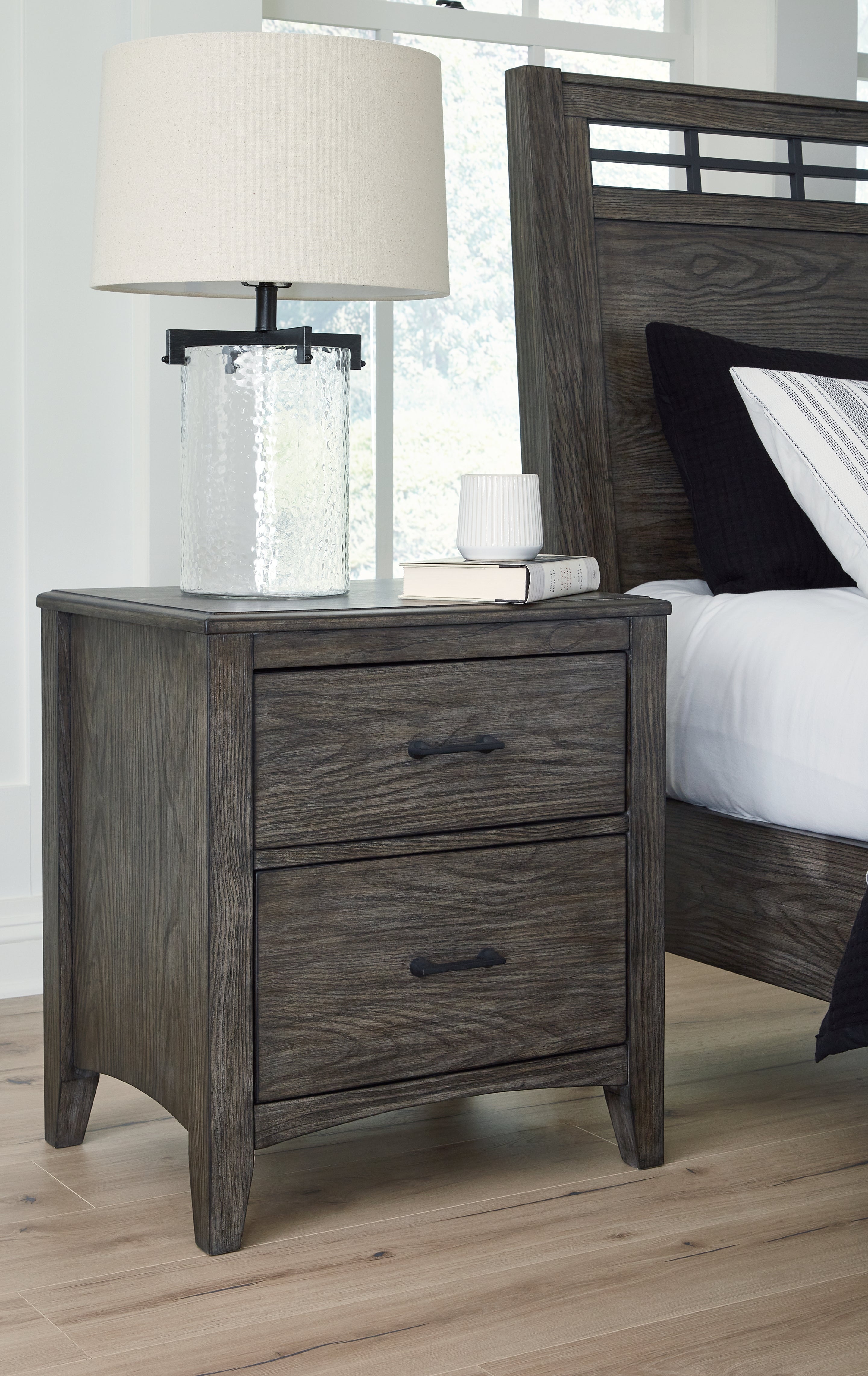 Leasing Furniture - Ashley Furniture - Montillan Bedroom - California King Panel Bed / Grayish Brown - B651B5