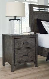 Leasing Furniture - Ashley Furniture - Montillan Bedroom - California King Panel Bed / Grayish Brown - B651B5