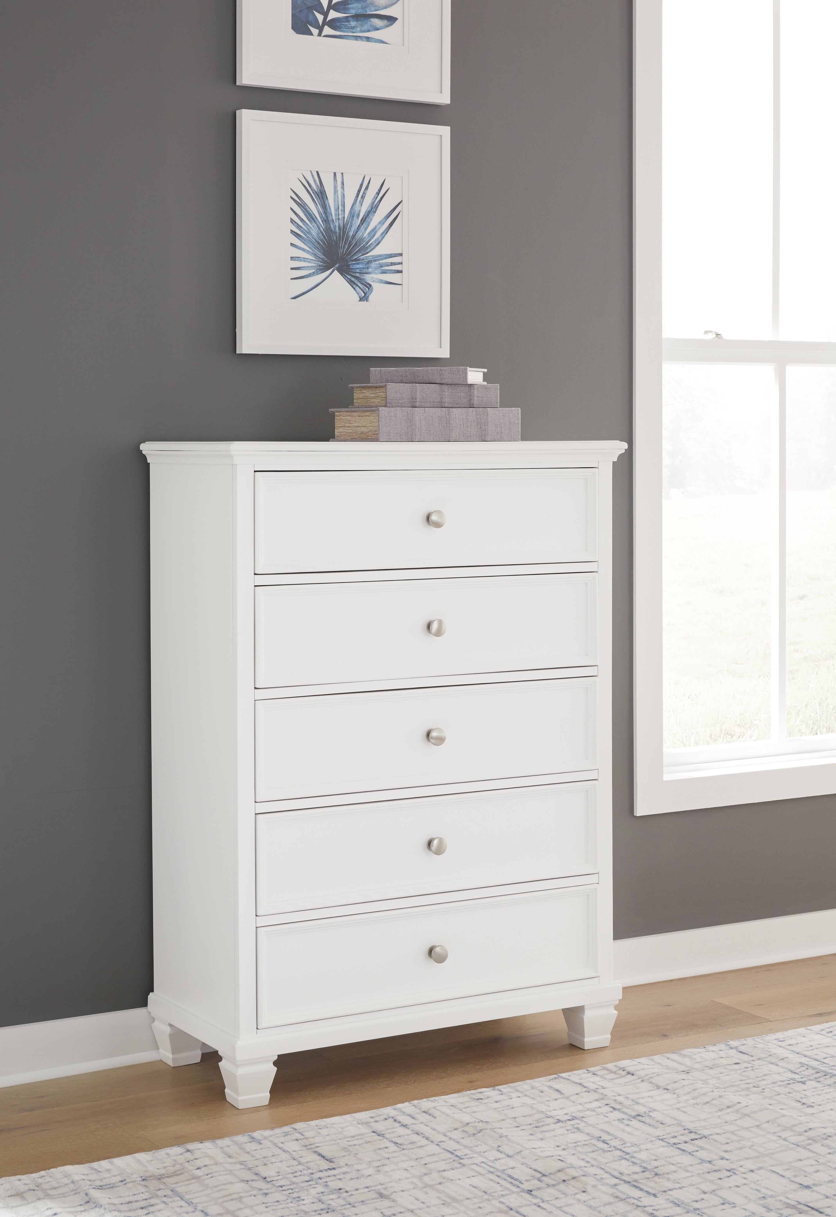 Leasing Furniture - Ashley Furniture - Fortman Bedroom - Full Panel Storage Bed / White - B680B25