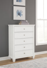 Leasing Furniture - Ashley Furniture - Fortman Bedroom - Full Panel Storage Bed / White - B680B25