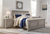 Leasing Furniture - Ashley Furniture - Lettner Bedroom - California King Sleigh Bed / Light Gray - B733B36