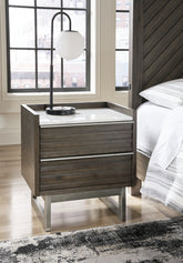 Leasing Furniture - Ashley Furniture - Arkenton Bedroom - Dresser and Mirror / Grayish Brown - B786B1