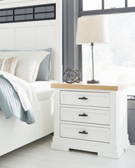 Leasing Furniture - Ashley Furniture - Ashbryn Bedroom - California King Panel Storage Bed / White/Natural - B844B5