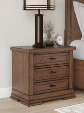Leasing Furniture - Ashley Furniture - Taffenbrook Bedroom - California King Panel Storage Bed / Medium Brown - B849B5