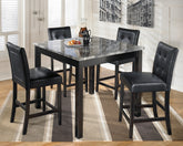 Leasing Furniture - Ashley Furniture - Maysville Dining Room - Square Counter TBL Set (5/CN) / Black - D154-223