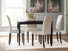 Leasing Furniture - Ashley Furniture - Kimonte Dining Room - Dining Chair (Set of 2) / Ivory - D250-01X2