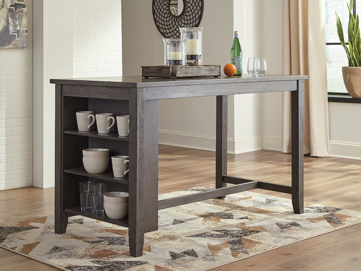 Leasing Furniture - Ashley Furniture - Caitbrook Dining Room - RECT DRM Counter TBL Set(7/CN) / Gray - D388-423