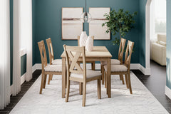 Leasing Furniture - Ashley Furniture - Sanbriar Dining Room - RECT DRM Table Set (7/CN) / Light Brown - D393-425
