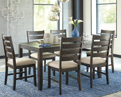 Leasing Furniture - Ashley Furniture - Rokane Dining Room - Dining Room Table Set (7/CN) / Brown - D397-425