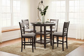 Leasing Furniture - Ashley Furniture - Langwest Dining Room - Dining Room Table Set (5/CN) / Brown - D422-225