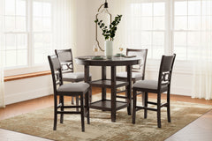 Leasing Furniture - Ashley Furniture - Langwest Dining Room - Dining Room Table Set (5/CN) / Brown - D422-225