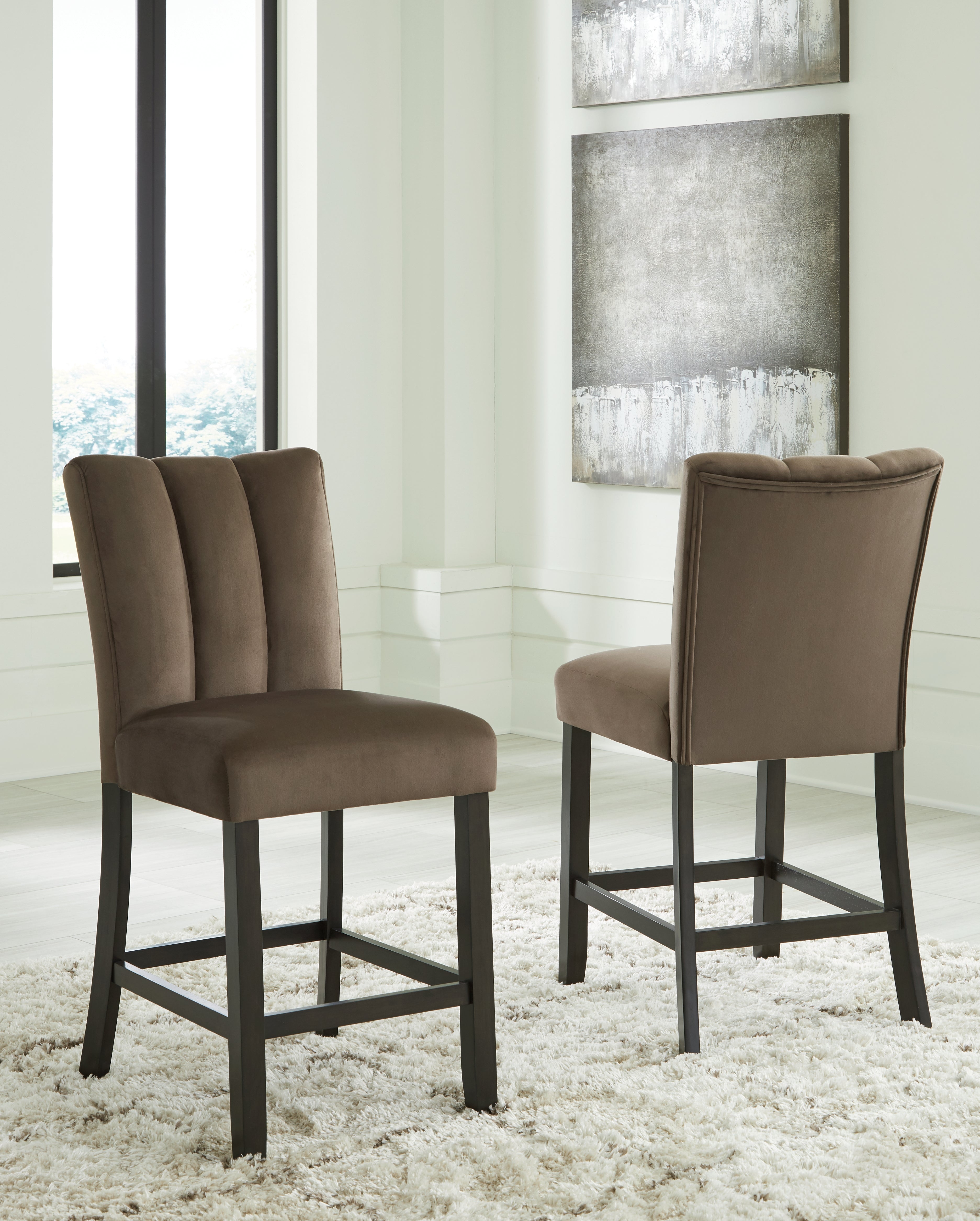 Leasing Furniture - Ashley Furniture - Jeshina Counter Height Barstool (Set of 2) - Counter Height Barstool (Set of 2) / Mocha - PCD581-124X2