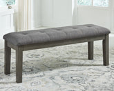 Leasing Furniture - Ashley Furniture - Hallanden Dining Room - Large UPH Dining Room Bench / Two-tone Gray / 50"W x 16"D x 19"H - D589-00