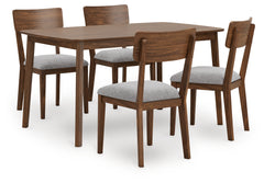 Leasing Furniture - Ashley Furniture - Tameride Dining Table and 4 Chairs (Set of 5) - Dining Room Table Set (5/CN) / Brown - PCD609-225