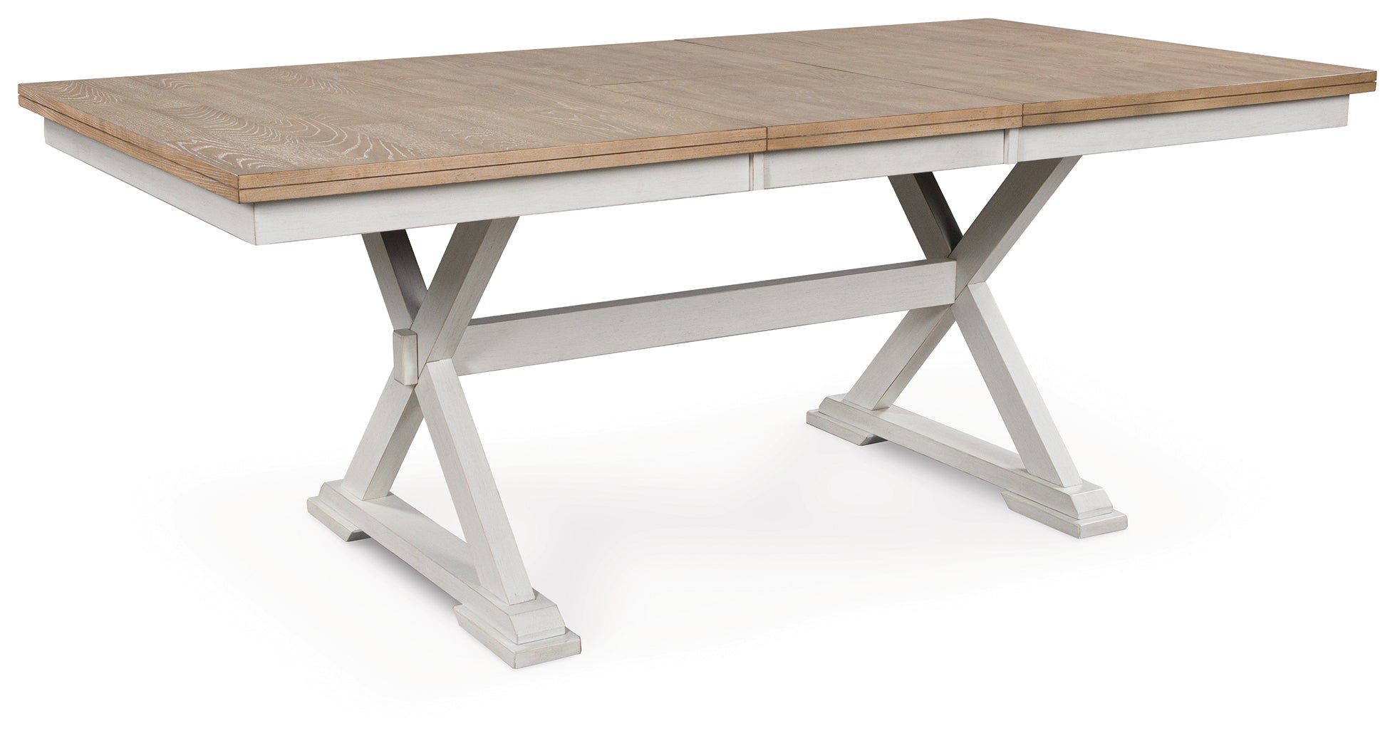 Leasing Furniture - Ashley Furniture - Purlaney Dining Butterfly Extension Table - RECT DRM Butterfly EXT Table / Antique White/Natural - PCD627-35