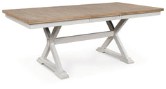 Leasing Furniture - Ashley Furniture - Purlaney Dining Butterfly Extension Table - RECT DRM Butterfly EXT Table / Antique White/Natural - PCD627-35