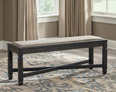 Leasing Furniture - Ashley Furniture - Tyler Creek Dining Room - DBL Counter UPH Bench (1/CN) / Antique Black / 42"W x 15"D x 24"H - D736-09