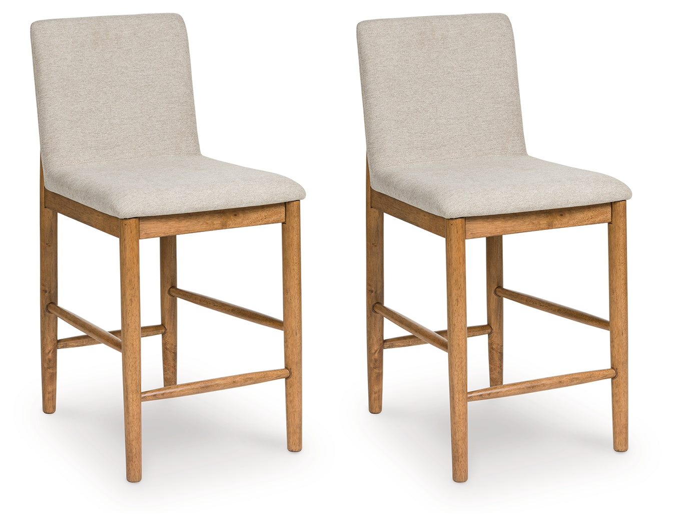 Leasing Furniture - Ashley Furniture - Isanti Dining Room - Counter Height Barstool (Set of 2) / Light Brown - D752-124X2