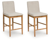 Leasing Furniture - Ashley Furniture - Isanti Dining Room - Counter Height Barstool (Set of 2) / Light Brown - D752-124X2