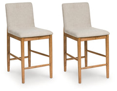 Leasing Furniture - Ashley Furniture - Isanti Dining Room - Counter Height Barstool (Set of 2) / Light Brown - D752-124X2
