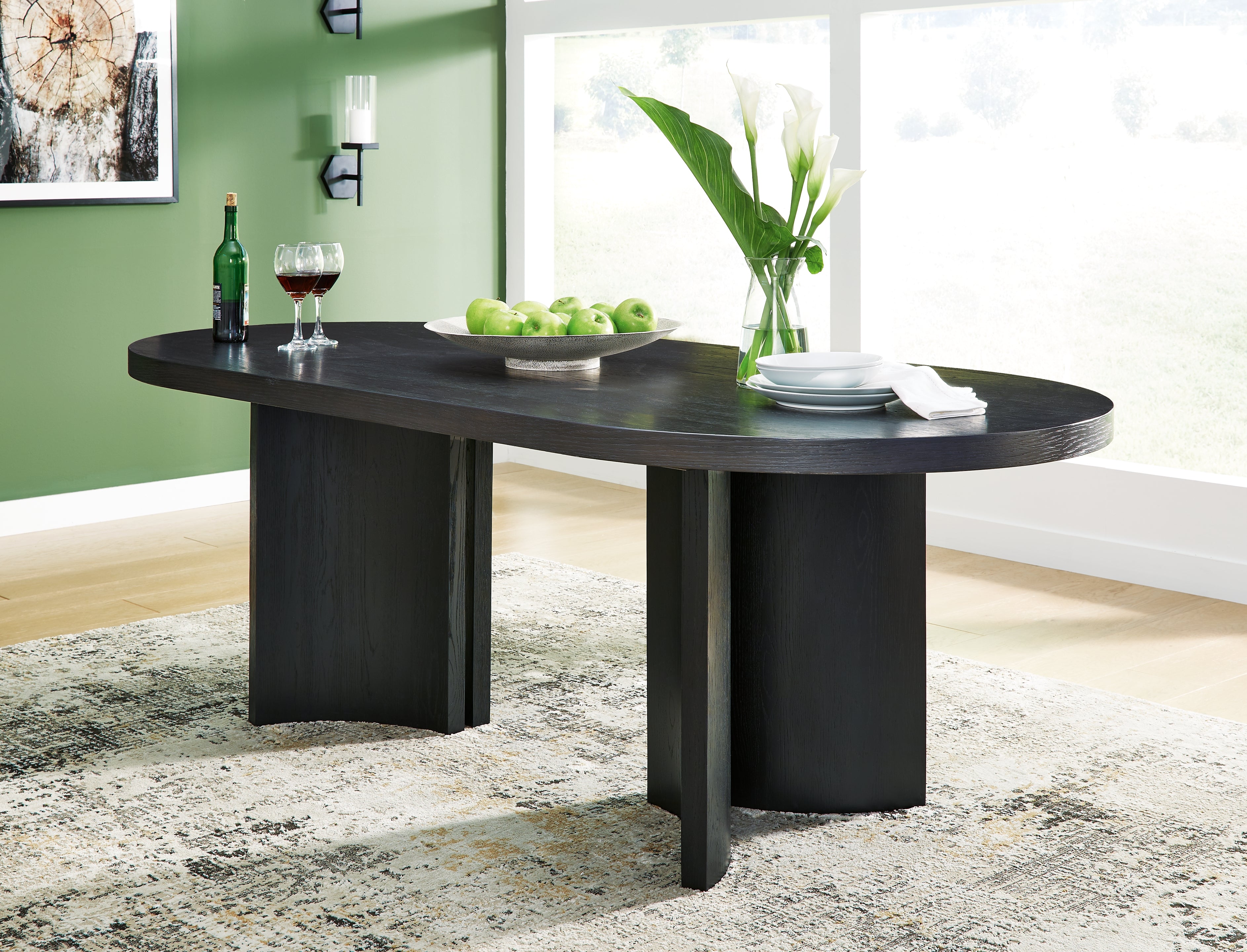 Leasing Furniture - Ashley Furniture - Rowanbeck Dining Room - Dining Room Server / Black - D821-60