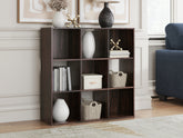Leasing Furniture - Ashley Furniture - Glosmount Nine Cube Organizer - Nine Cube Organizer / Cherry/Light Brown - EA1055-3X3
