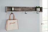 Leasing Furniture - Ashley Furniture - Neilsville Wall Decor - Wall Mounted Coat Rack w/Shelf / Whitewash - EA2320-151