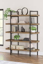 Leasing Furniture - Ashley Furniture - Montia Bookcase - Bookcase / Light Brown - H632-70