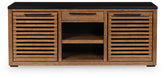 Leasing Furniture - Ashley Furniture - Kallari Bookcase - Credenza / Warm Brown/Black - H737-60