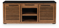 Leasing Furniture - Ashley Furniture - Kallari Bookcase - Credenza / Warm Brown/Black - H737-60