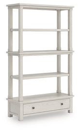 Leasing Furniture - Ashley Furniture - Robbinsdale Bookcase - Bookcase / Antique White - H742-70