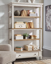 Leasing Furniture - Ashley Furniture - Realyn Bookcase - Bookcase / Brown/White - H743-70