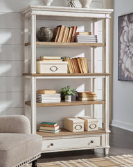 Leasing Furniture - Ashley Furniture - Realyn Bookcase - Bookcase / Brown/White - H743-70