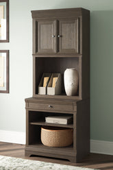 Leasing Furniture - Ashley Furniture - Janismore Bookcase - Bookcase / Weathered Gray - H776H7
