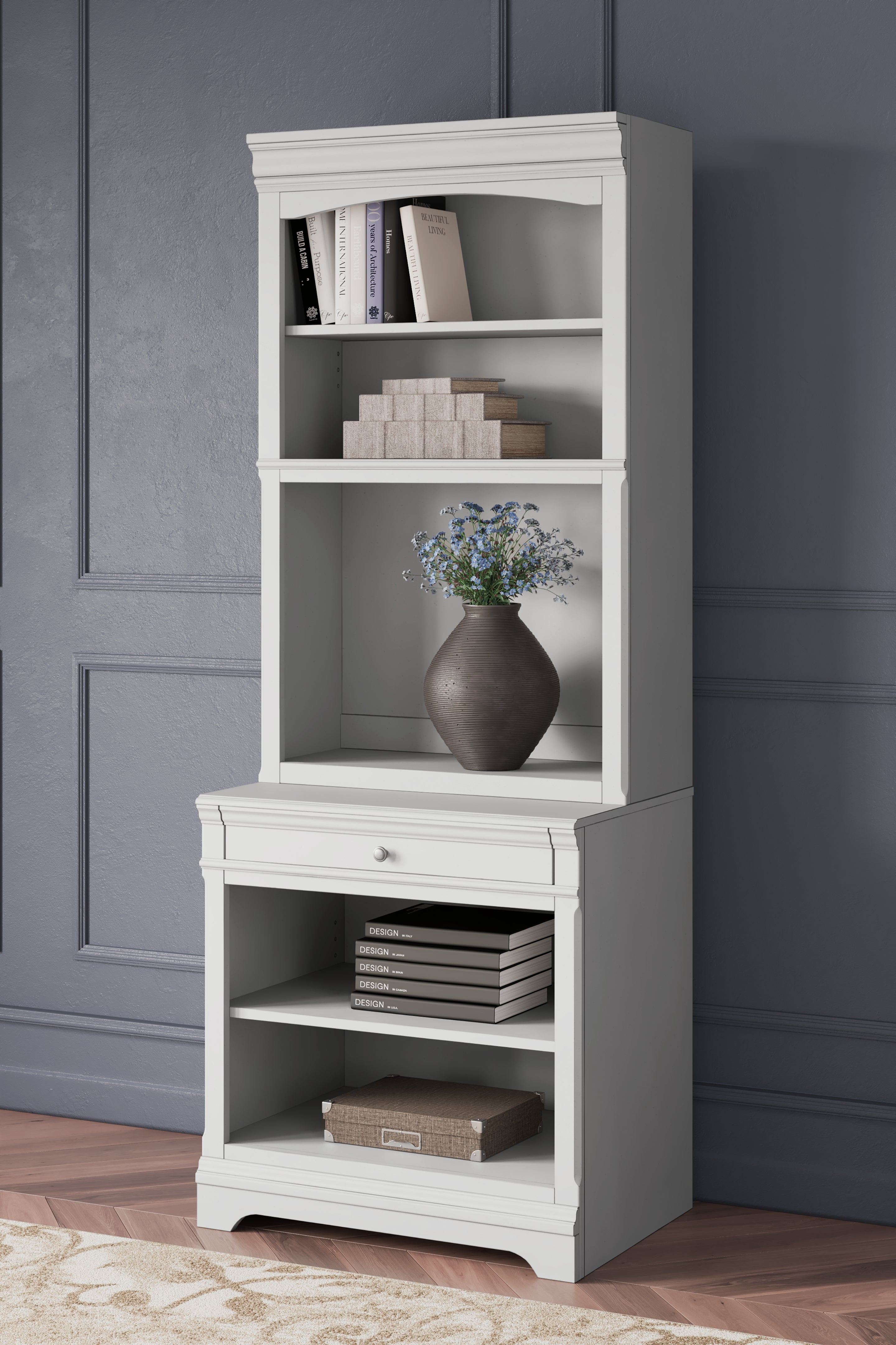 Leasing Furniture - Ashley Furniture - Kanwyn Bookcase - Bookcase / Whitewash - H777H8
