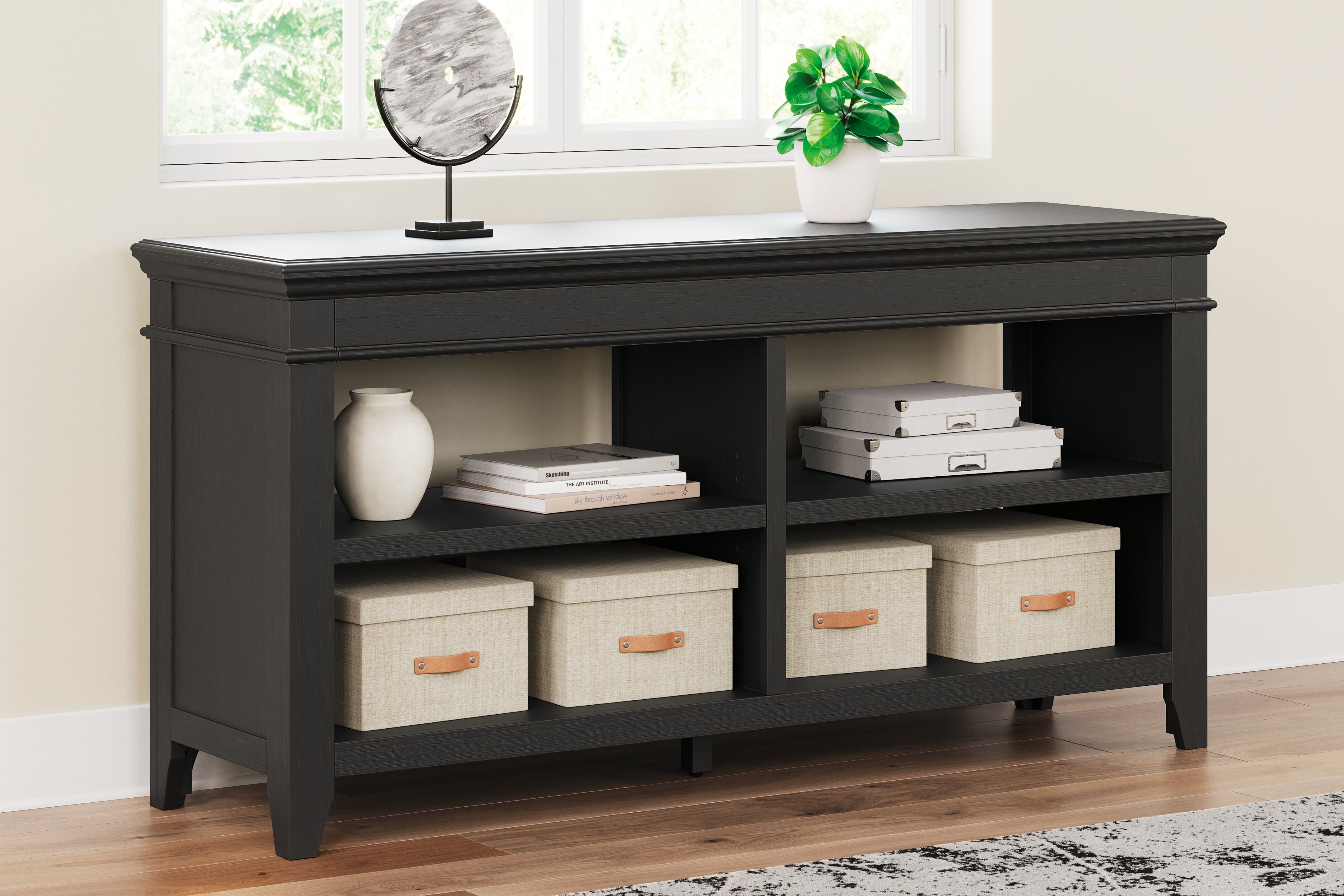 Leasing Furniture - Ashley Furniture - Beckincreek Credenza - Credenza / Black - H778-46