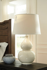 Leasing Furniture - Ashley Furniture - Saffi Lighting - Table Lamp (Set of 2) / Cream - L100074X2