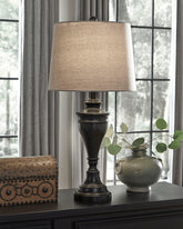 Leasing Furniture - Ashley Furniture - Darlita Lighting - Metal Table Lamp (Set of 2) / Bronze Finish - L204024
