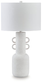 Leasing Furniture - Ashley Furniture - Perringhill Lighting - Metal Table Lamp (1/CN) / Distressed White - L207504