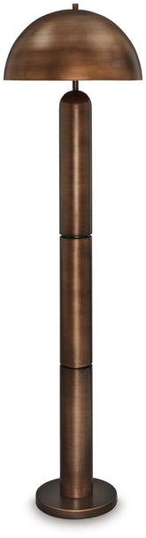 Leasing Furniture - Ashley Furniture - Wendfield Lighting - Metal Floor Lamp (1/CN) / Antique Copper Finish - L208431