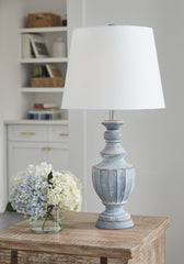 Leasing Furniture - Ashley Furniture - Cylerick Lighting - Table Lamp (Set of 2) / Antique Blue - L235714X2