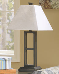 Leasing Furniture - Ashley Furniture - Deidra Lighting - Metal Table Lamp (Set of 2) / Black - L318924